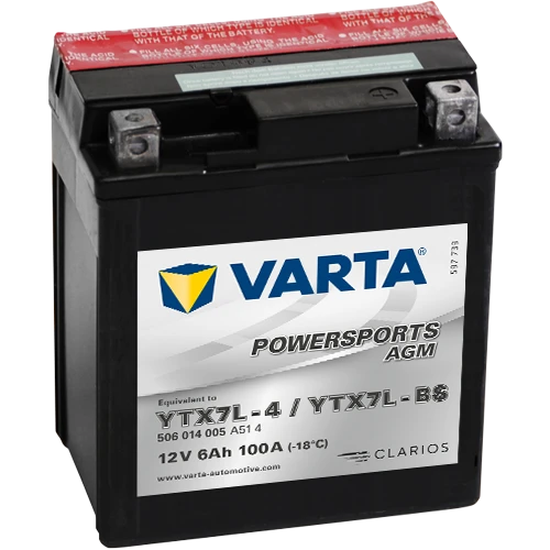 VARTA 12V/6AH - MOTO LF (YTX7L-4/YTX7L-BS)