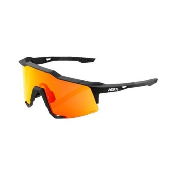 100% SPEEDCRAFT - Soft Tact Black - HiPER Red Multilayer Mirror Lens