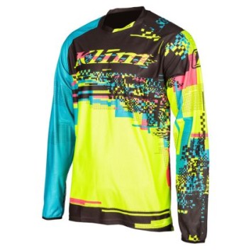 KLIM XC Lite Jersey Digital Chaos Black - Yellow